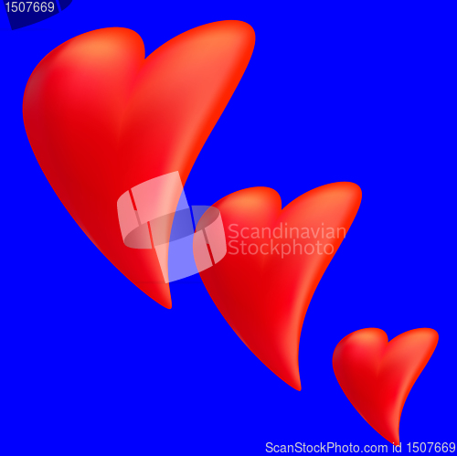 Image of Heart on a blue background