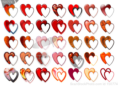 Image of Two red hearts