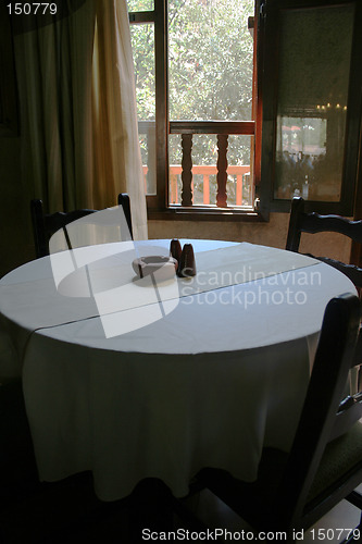 Image of table near window