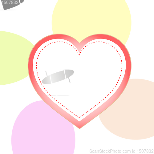 Image of love concept, heart on grungy style, vector