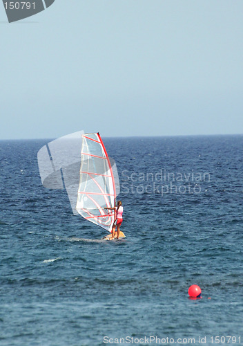 Image of Female windsurfer