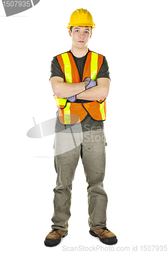 Image of Construction worker with arms crossed