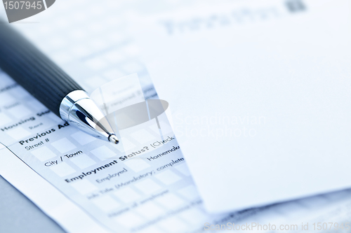 Image of Financial application form