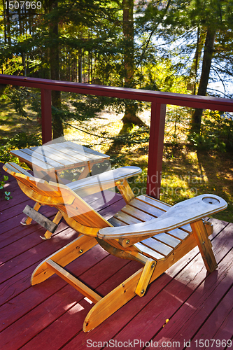 Image of Chair on cottage deck