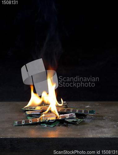 Image of burning RAM