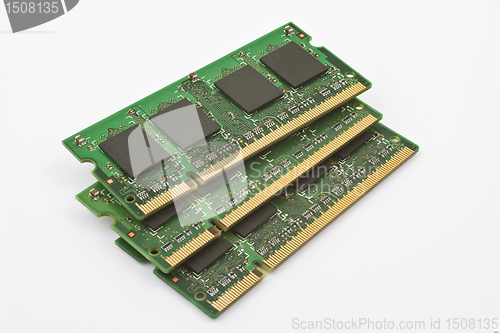 Image of three stacked memory modules