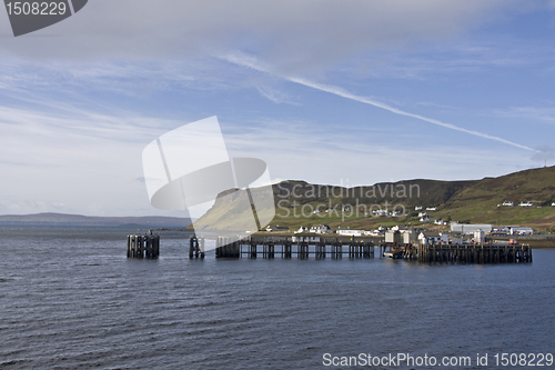 Image of scottish coast with peer