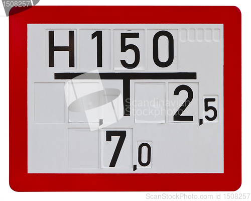 Image of sign for firefighters (clipping path included)