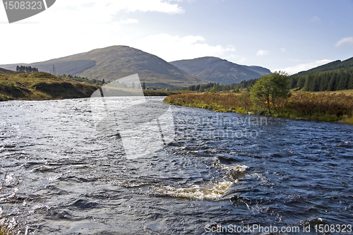 Image of blue river in the heart of scotland