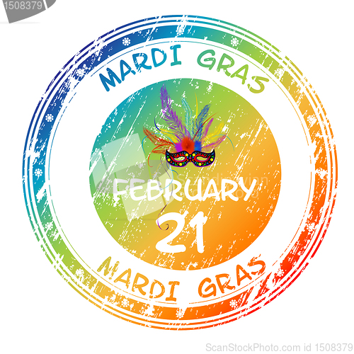 Image of Mardi Gras grunge stamp