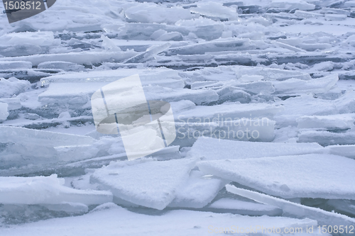 Image of Winter landscape of frozen lake