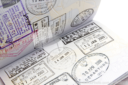 Image of Passport and stamps