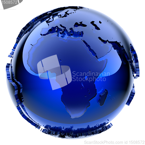 Image of Blue glass globe