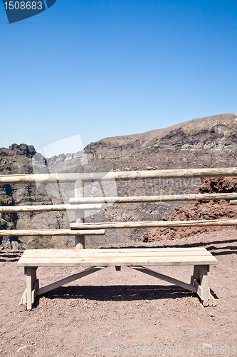 Image of Bench in front Vesuvius crater
