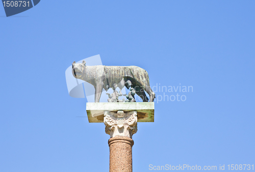 Image of Wolf with Romulus and Remus