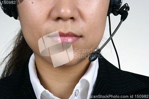 Image of Asian girl with microphone