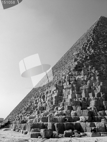 Image of Side of a pyramid in B/W