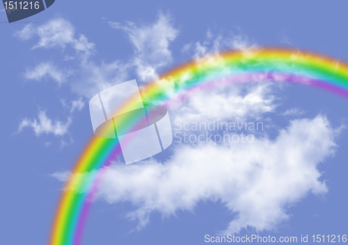 Image of Rainbow in clouds