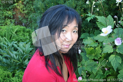 Image of Girl with wind in her hair