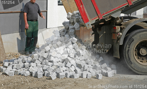 Image of Unloading cobbles