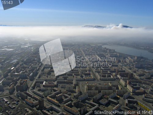 Image of Smoke over town