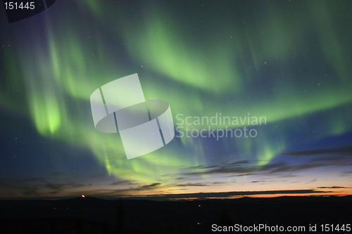 Image of Filli the sky with northern light