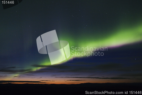 Image of Colorful aurora display