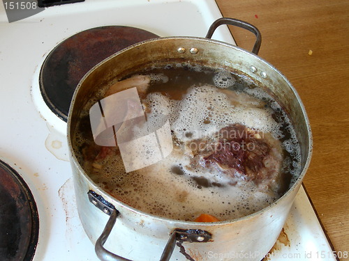 Image of Boiling meat.