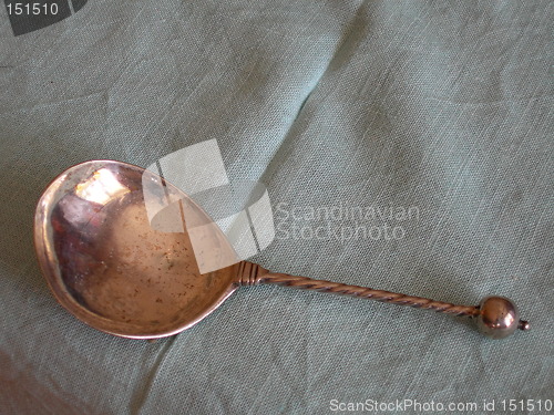 Image of Old silver spoon.