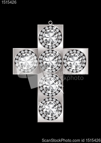 Image of Diamond pendant crucifix