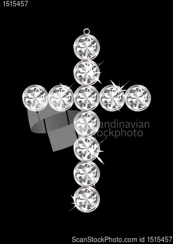 Image of Diamond pendant cross