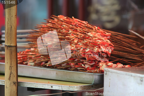 Image of Asian food - Fish skewer