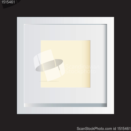 Image of White photo frame black