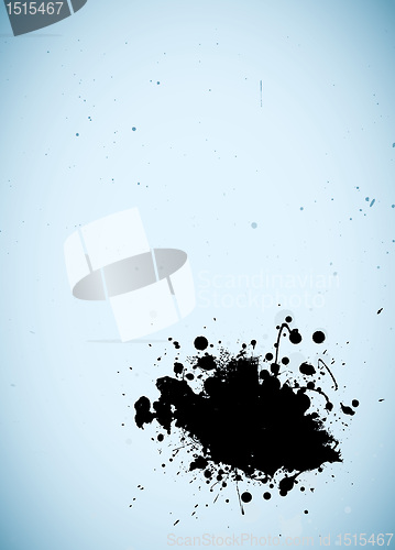 Image of Grunge blue ink background