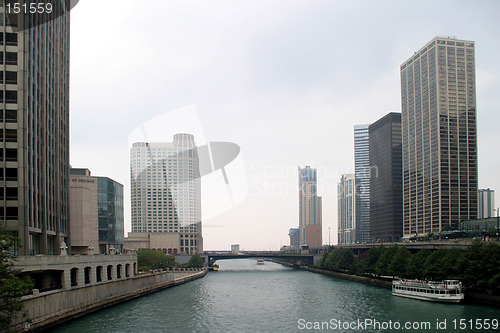 Image of Chicago - Skyscrapers and River