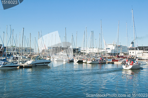 Image of TALLINN, ESTONIA - JULY 17 - yacht arrived at  "Tallinn's Sea Da