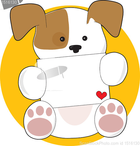 Image of Cute Puppy Letter