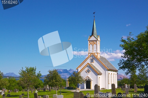 Image of Norwegian church in Forvik, Norway