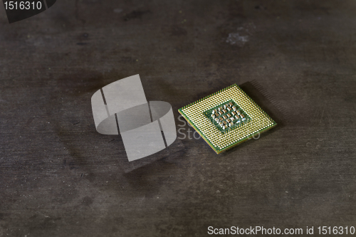 Image of cpu with pins up
