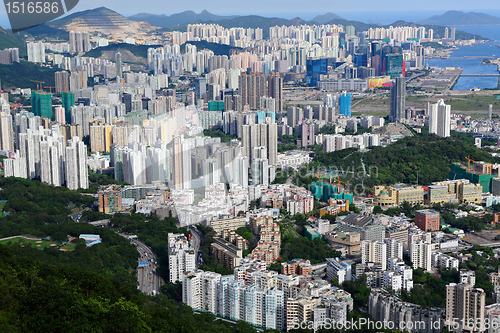 Image of Hong Kong crowded building city