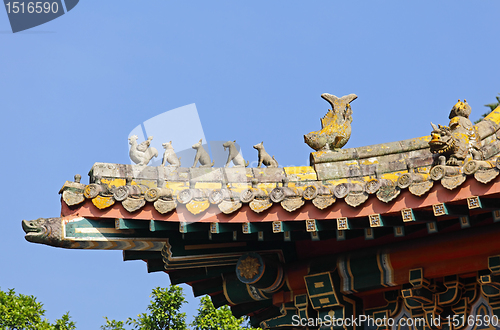 Image of chinese temple roof