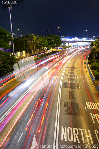 Image of modern city at night