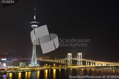 Image of Macau city at night