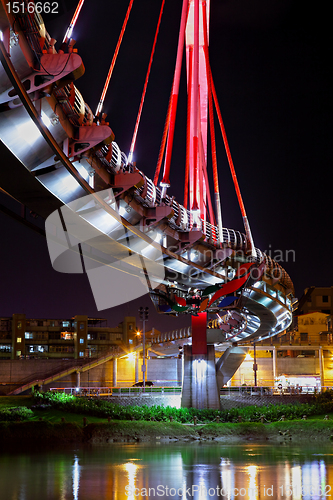 Image of bridge at night in Taipei