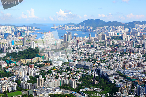 Image of Hong Kong crowded building city