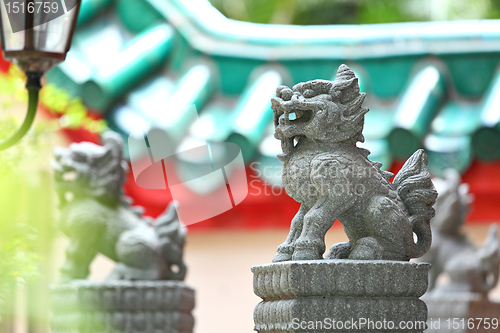 Image of Chinese lion statue