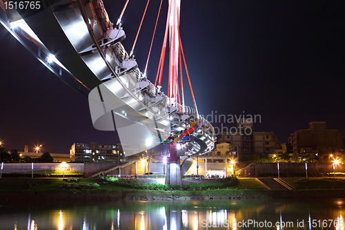 Image of bridge at night in Taiwan