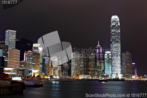 Image of Hong Kong skyline at night