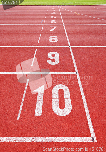 Image of lanes of running track