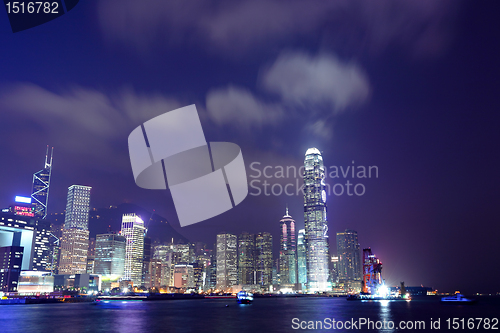 Image of Hong Kong skyline at night